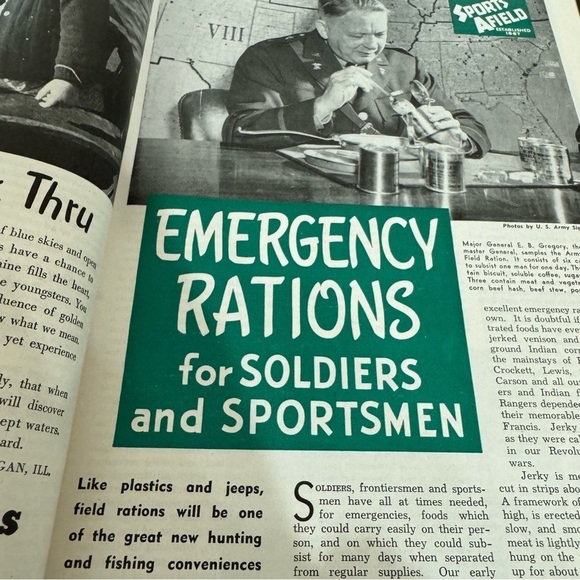 July 1943 Sports Afield Magazine Cover Art By Walter Haskell Hinton Fishing WWII - Picture 11 of 14